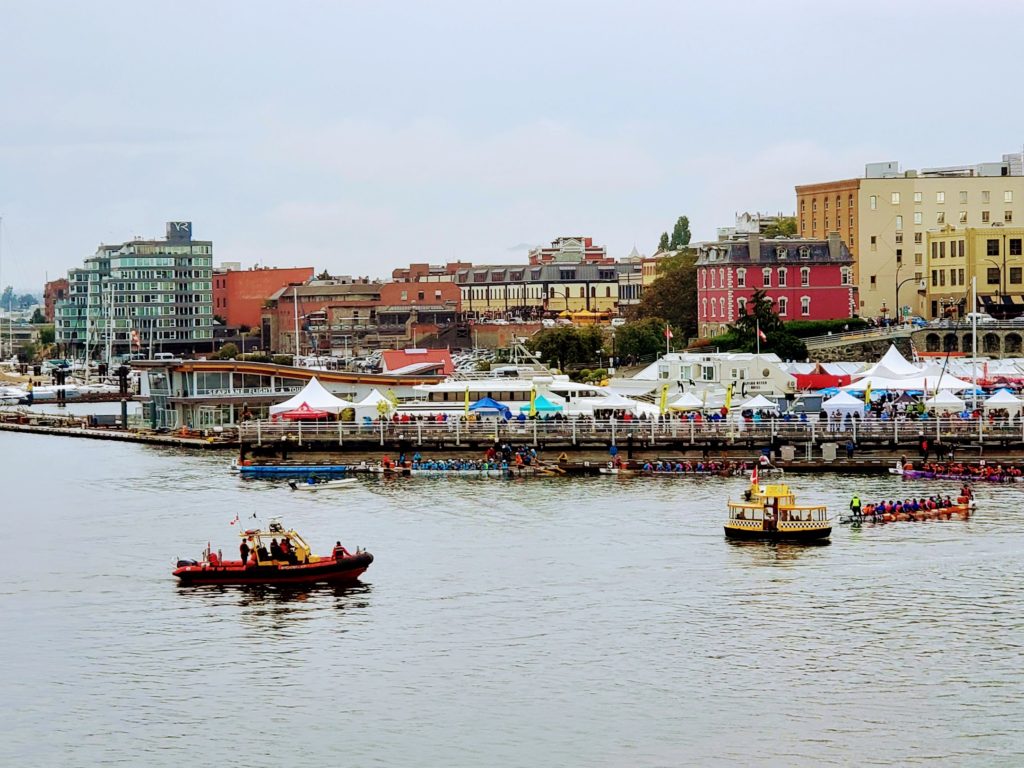 Picture showing Victoria's inner harbour, Vancouver Island.