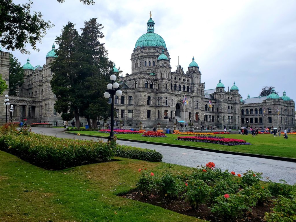 Picture showing the beauty of British Columbia's Parliament in Victoria, Vancouver Island.