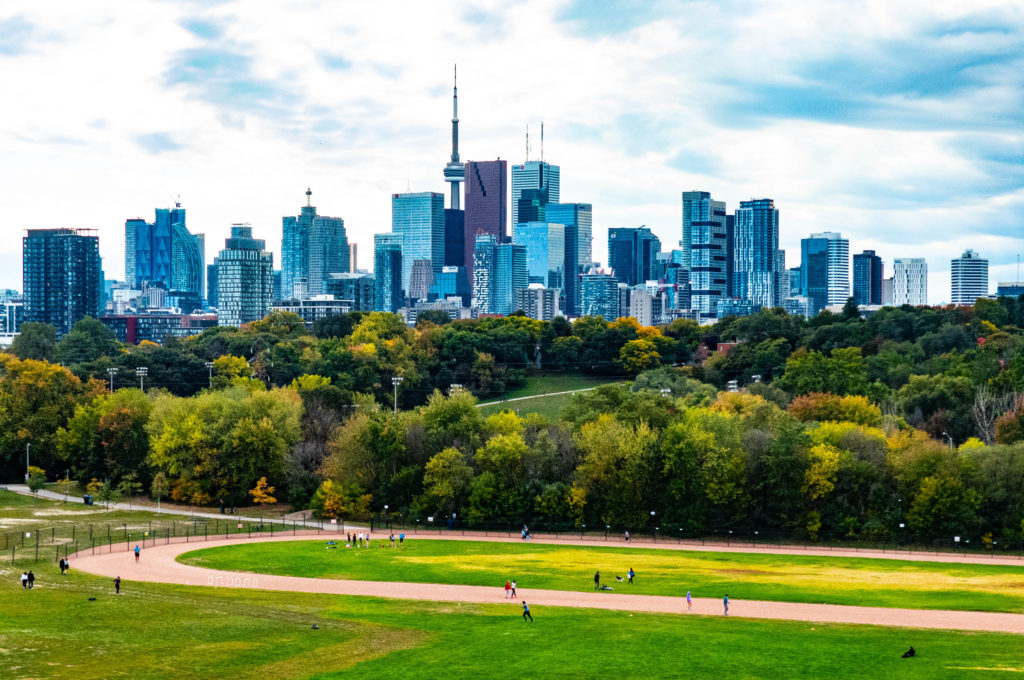 Toronto Skyline view from Riverdale Park East, Toronto