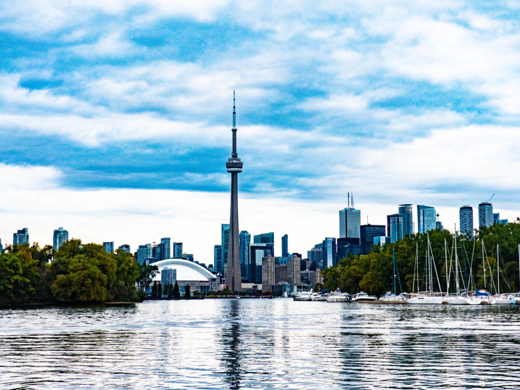 Toronto Skyline view from Trillium Park, Downtown Toronto